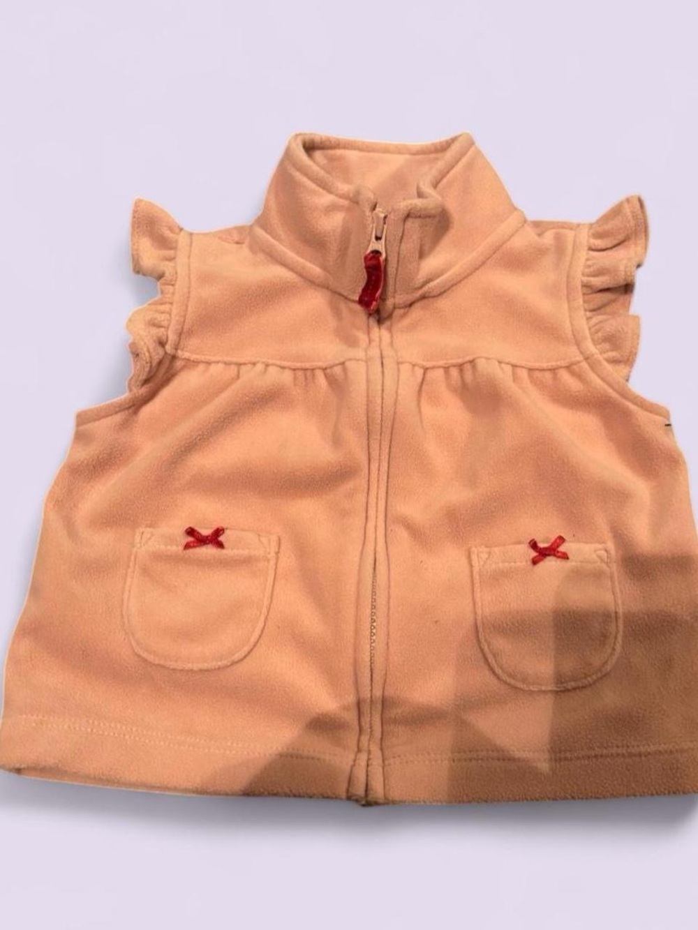 Carter’s Pink Fleece Ruffle Vest | 6 Months